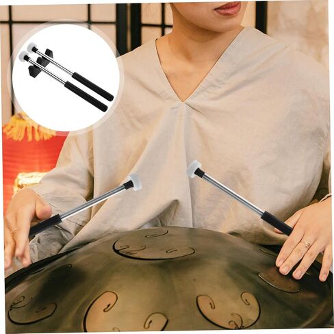 2pairs Tongue Drum Mallets with Bracket Felt Drumsticks for Percussion for Singing Bowl Meditation and Yoga Design for Adults in Saudi Arabia