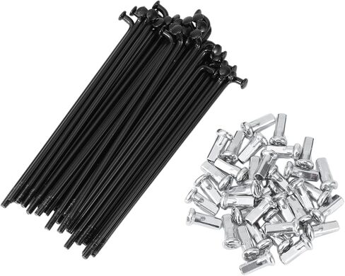 36 Set 12G Bicycle Spokes 90mm Bike Wheel Spokes 45 Steel Black in Saudi Arabia