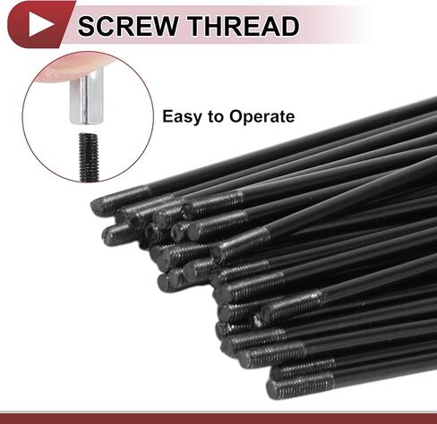 36 Set 12G Bicycle Spokes 90mm Bike Wheel Spokes 45 Steel Black in Saudi Arabia