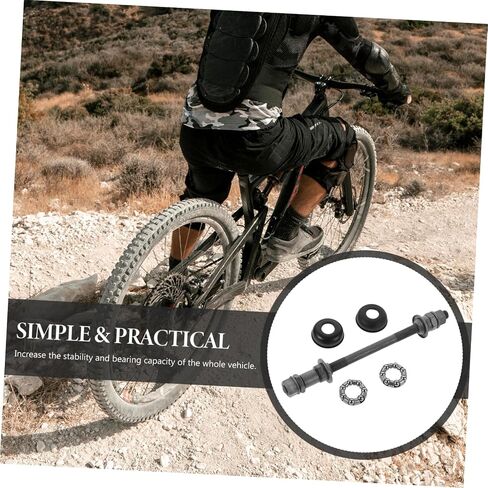 High-Strength Solid Rear Axle Kit Mountain Bike Hub Ball Bearings for Enhanced Durability and Stability Universal Fit for Most Bikes Grey Finish in Saudi Arabia