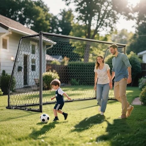 هدف كرة القدم MOPHOTO، 6X4/8x6/10x6.5/12x6/16x7/18.5x6.5/21x7/24x8ft أهداف كرة القدم للفناء الخلفي، هدف كرة قدم كامل الحجم لتدريب المراهقين والكبار in Kuwait