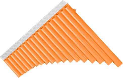 18 Pipes Pan Flute, C Tone & Wide Range of G G3, ABS Panpipes with Carry Bag for Chinese Traditional Woodwind Instrument (Orange) in Saudi Arabia