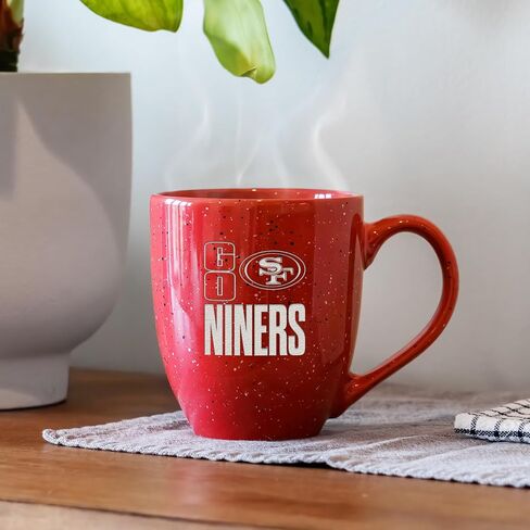 Rico Industries NFL Football Team Slogans and Chants 16 oz Team Color Laser Engraved Speckled Ceramic Coffee Mug in Saudi Arabia
