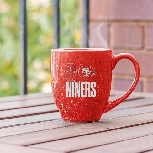 Rico Industries NFL Football Team Slogans and Chants 16 oz Team Color Laser Engraved Speckled Ceramic Coffee Mug in Saudi Arabia