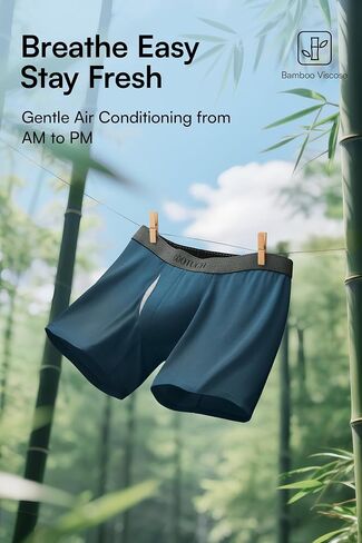 GOOTUCH Men's Silver-Ion Tech Underwear, Moisture Wicking Odor Control Bamboo Boxer Briefs, Wider Soft Waistband (2&4 Pack) in Saudi Arabia