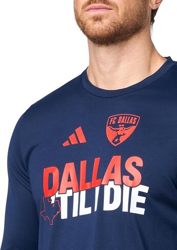 تيشيرت Fc Dallas Pre-Game بأكمام طويلة للرجال من أديداس in Saudi Arabia