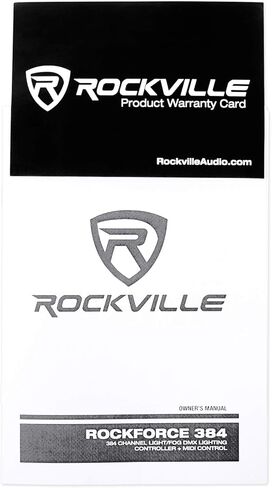 Rockville ROCKFORCE 384 Bundle: 384 Channel Light/Fog DMX Controller, DMX-WTR 2.4GHz Wireless Transmitter, DMX-WRE 2.4GHz Wireless Receiver w/9-Hour Rechargeable Battery, 3-Items in Saudi Arabia