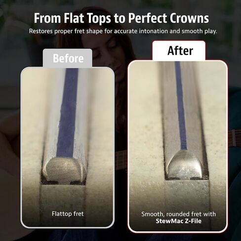StewMac Z-File Guitar Fret Crowning File, Centered – V-Shaped Diamond Fret Crowning File – Cuts Both Sides Evenly for Fast & Easy Crowning in Saudi Arabia