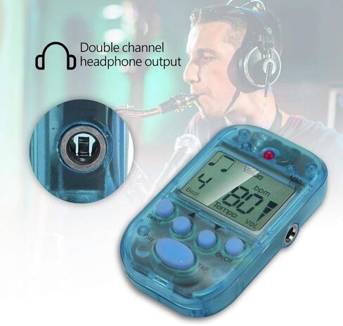 Metronome, 30 To 280 Bpm Easy And Convenient To Carry And Fix Multi-functional Mini Digital Metronome For Musican Lovers(blue) in Saudi Arabia