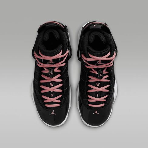 Jordan 6 Rings Big Kids' Shoes (Black/White/Anthracite/Rust Pink) in Saudi Arabia