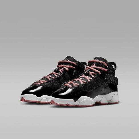 Jordan 6 Rings Big Kids' Shoes (Black/White/Anthracite/Rust Pink) in Saudi Arabia