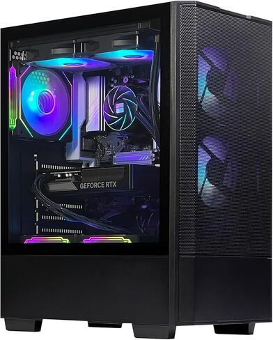 Gaming Desktop PC Core i5-14400F GeForce RTX 5060 8GB DLSS4, 32GB DDR4 RAM,1TB NVMe SSD,ARGB Cooling, Prebuilt Gaming Computer in Saudi Arabia