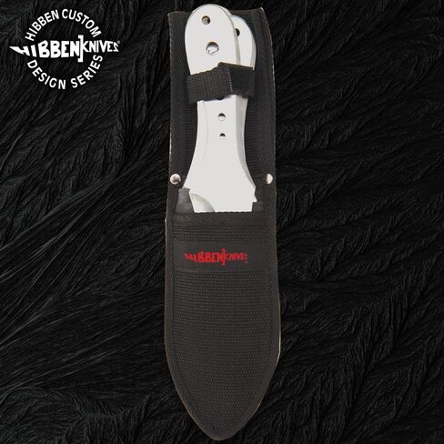 مجموعة جيل هيبين جينكس برو قاذف ثلاثية كبيرة | 3 رمي السكاكين | قطعة واحدة من الفولاذ المقاوم للصدأ | متوازن تمامًا للرمي | يشتمل على غمد نايلون متين مع بطانة صلبة | 11 بوصة الطول الإجمالي in Kuwait