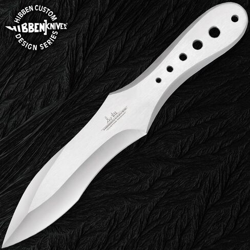 مجموعة جيل هيبين جينكس برو قاذف ثلاثية كبيرة | 3 رمي السكاكين | قطعة واحدة من الفولاذ المقاوم للصدأ | متوازن تمامًا للرمي | يشتمل على غمد نايلون متين مع بطانة صلبة | 11 بوصة الطول الإجمالي in Kuwait