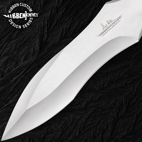 مجموعة جيل هيبين جينكس برو قاذف ثلاثية كبيرة | 3 رمي السكاكين | قطعة واحدة من الفولاذ المقاوم للصدأ | متوازن تمامًا للرمي | يشتمل على غمد نايلون متين مع بطانة صلبة | 11 بوصة الطول الإجمالي in Kuwait