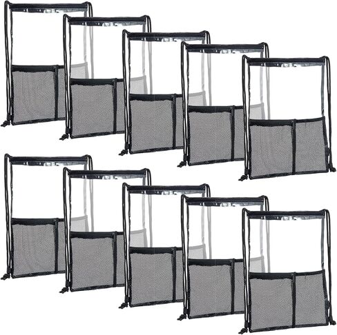 Clear Drawstring Backpack - Stadium Approved String Cinch Bag for Gym, Concerts, Clear Bag with Adjustable Straps Transparent in Kuwait