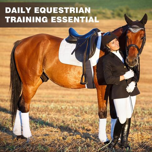 Brown English Girth for Horses Sizes 44-52 Inch Fleece Padded Dressage Horse Girth for English Saddle, Horse Competitions Riding, Double Elastic and Stainless Steel Buckles in Saudi Arabia