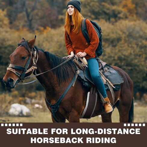 Brown English Girth for Horses Sizes 44-52 Inch Fleece Padded Dressage Horse Girth for English Saddle, Horse Competitions Riding, Double Elastic and Stainless Steel Buckles in Saudi Arabia