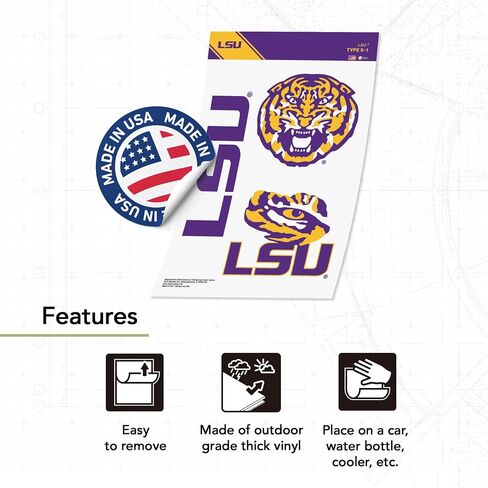 Desert Cactus LSU Sticker Tigers Geaux Louisiana State University Vinyl Decals Laptop Water Bottle Car Scrapbook T5 (Type 5-1) in Saudi Arabia