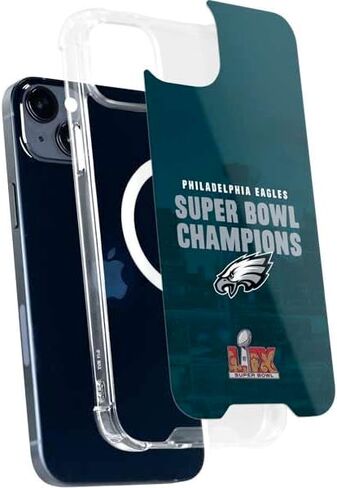حافظة هاتف Skinit متوافقة مع MagSafe iPhone 15 - تصميم شعار NFL Philadelphia Eagles Retro مرخص رسميًا in Saudi Arabia
