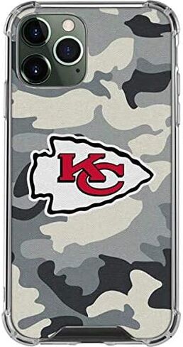 حافظة هاتف Skinit الشفافة متوافقة مع iPhone 12 Pro Max - تصميم مموه مرخص رسميًا من NFL Kansas City Chiefs in Saudi Arabia