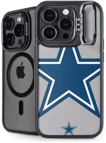 حافظة هاتف Skinit Kickstand متوافقة مع iPhone 14 Pro Max - تصميم أسود وأبيض مرخص رسميًا من NFL Dallas Cowboys in Saudi Arabia