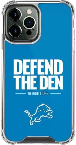 Skinit Clear Phone Case Compatible with iPhone 13 Pro Max - Officially Licensed NFL Detroit Lions Team Motto Design in Saudi Arabia