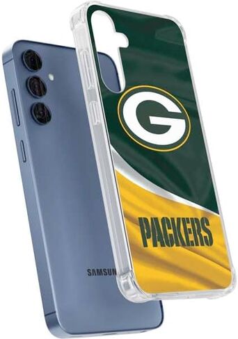 حافظة هاتف Skinit الشفافة متوافقة مع هاتف Galaxy S24 - تصميم Green Bay Packers المرخص رسميًا من NFL in Saudi Arabia