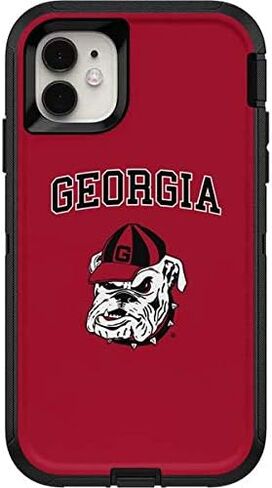 ملصق Skinit متوافق مع حافظة OtterBox Defender iPhone 11 - تصميم College Georgia Bulldogs المرخص رسميًا in Saudi Arabia