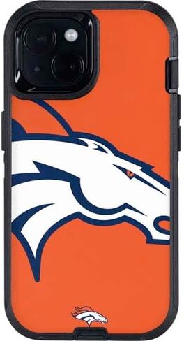 Skinit Decal Phone Skin Compatible with OtterBox Defender iPhone 14 - Officially Licensed NFL Denver Broncos Large Logo Design in Saudi Arabia