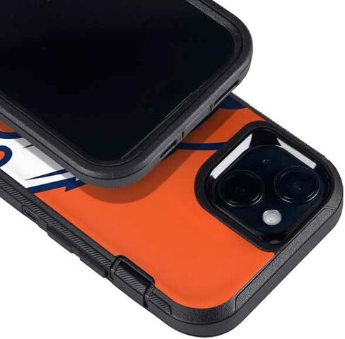 Skinit Decal Phone Skin Compatible with OtterBox Defender iPhone 14 - Officially Licensed NFL Denver Broncos Large Logo Design in Saudi Arabia