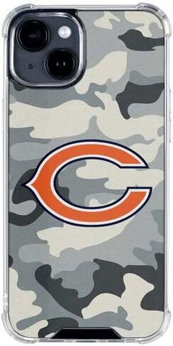 Skinit Clear Phone Case Compatible with iPhone 15 Plus - Officially Licensed NFL Chicago Bears Camo Design in Saudi Arabia