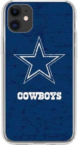 Skinit Clear Phone Case Compatible with iPhone 11 - Officially Licensed NFL Dallas Cowboys Distressed Design in Saudi Arabia