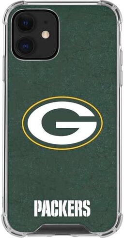 Skinit Clear Phone Case Compatible with iPhone 12 Mini - Officially Licensed NFL Green Bay Packers Distressed Design in Saudi Arabia
