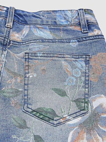 yoeasy Women's Straight Leg Jeans High Rise Vintage Floral Printed Wide Leg Trendy Stretchy Baggy Casual Denim Pants in Saudi Arabia