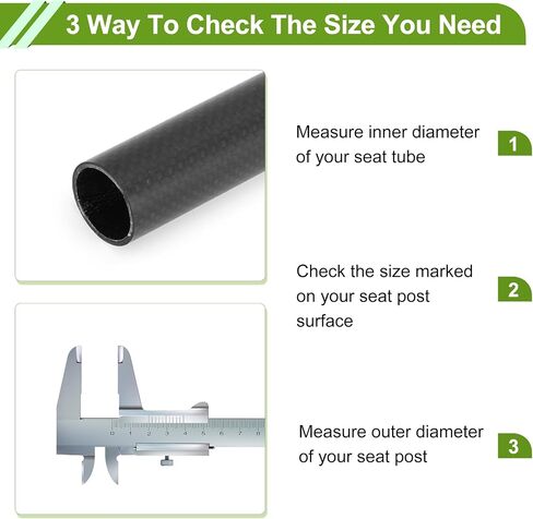 Universal 27.2x400mm Carbon Fiber Pattern Matte Black Bike Seat Posts Lightweight Bike Saddle Post Seat Tube Carbon Fiber 1 Pc in Saudi Arabia