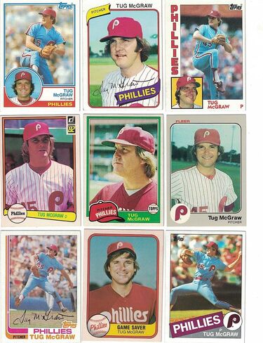 Tug McGraw / 15 Different Baseball Cards Featuring Tug McGraw! in Saudi Arabia