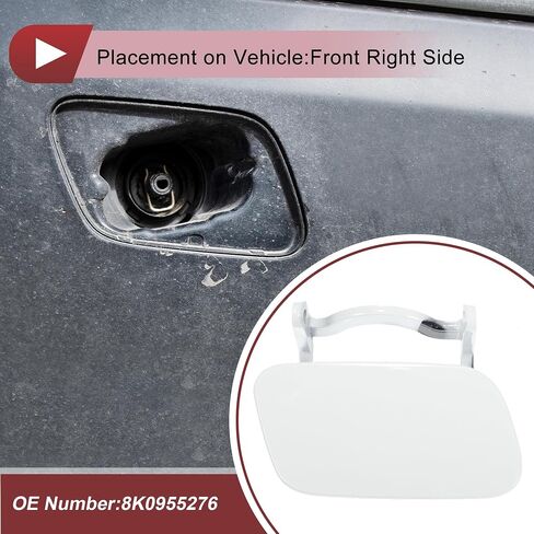 1 Pcs Front Right Side Bumper Headlight Washer Nozzle Cover Cap for Audi A4 2013-2016 Bumper Trim Nozzle Cover No.8K0955276 Black Plastic in Saudi Arabia