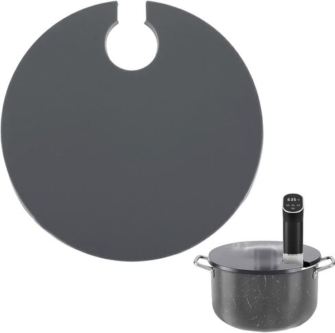 غطاء سيليكون Sous Precision Precision ، يناسب 10.5 "إلى 11" أواني متوافقة مع طهاة Vide Sous يمنع تبخر الماء والاحتفاظ بالنكهة للمخزون (رمادي) in Saudi Arabia