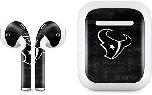 غلاف صوتي من Skinit متوافق مع Apple AirPods - تصميم كلاسيكي مرخص رسميًا من NFL Houston Oilers in Saudi Arabia