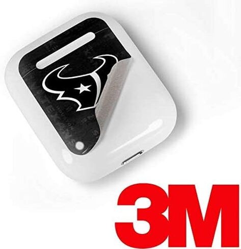 غلاف صوتي من Skinit متوافق مع Apple AirPods - تصميم كلاسيكي مرخص رسميًا من NFL Houston Oilers in Saudi Arabia