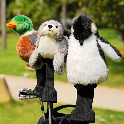 Big Crazy Funny Driver Headcover, Fairway Wood Hybrid Headcover, Golf Head Covers with Long Neck, Animal Plush Golf Club Covers, Golf Club Protector, and Funny Present in Kuwait