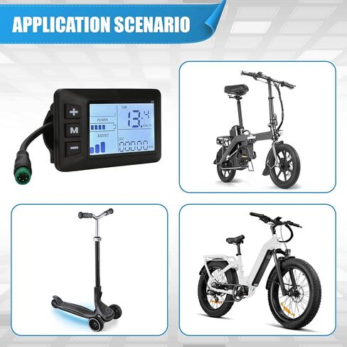 G51 E-Bike Display Controller 5 Pins LCD Color Screen Intelligent Electric Bike Control Panel for 24V 36V 48V System, Wireless Speedometer Odometer Monitor for Scooter Accelerator Waterproof Connector in Saudi Arabia