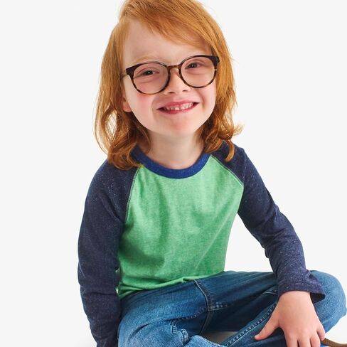 تي شيرت بيسبول بأكمام طويلة منقط من Primary Kids - قميص راجلان من خليط القطن للأولاد والبنات، طبقة ناعمة للاستخدام اليومي in Kuwait