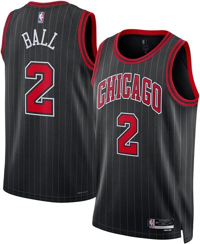 Lonzo Ball Chicago Bulls NBA Black #2 Kids 4-7 Statement Edition Swingman Player Jersey in Saudi Arabia