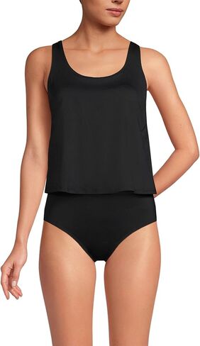 Lands' End Women's Chlorine Resistant V Neck One Piece Fauxkini Swimsuit in Saudi Arabia