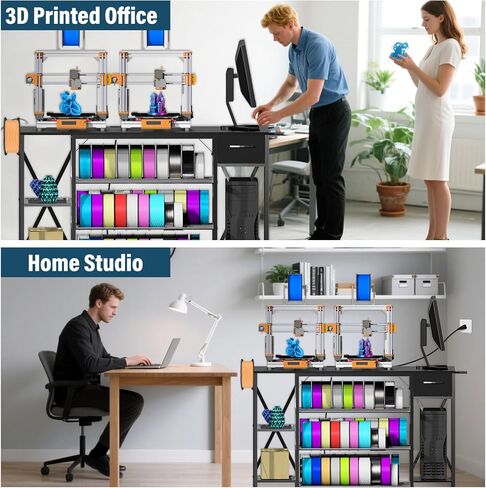 Kids 3D Printer Stand Filament Storage, Toybox 3D Printer for Kids Table Heavy Duty Filament Rack Spool Holder with Wheels, Mini 3D Printer Organizer Stand Storage Accessories in Kuwait