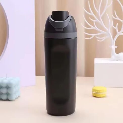 Insulated Stainless Steel Water Bottle with Straw, 24 oz, Reusable Sports and Travel Bottle for School, Kids, and Outdoors - Leakproof and BPA-Free (PINK) in Saudi Arabia