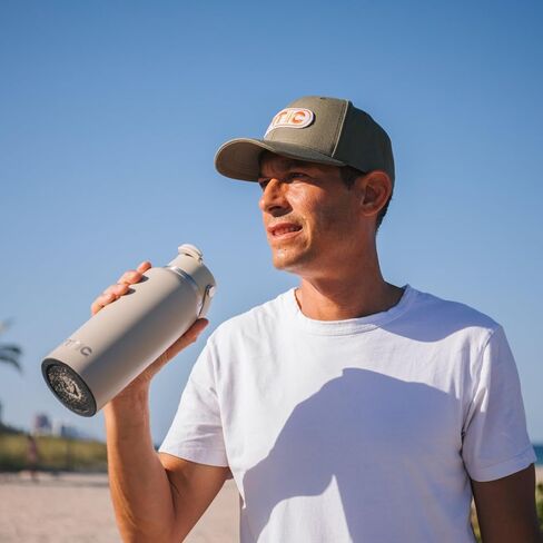 RTIC 32oz Outback Bottle, Ceramic Lined, Insulated, Stainless Steel, Metal, Double Wall Vacuum-Insulation, Leak-Proof Lid, BPA-Free Water Flask Hiking, Running, Sports, Outdoor, Starry Night in Saudi Arabia