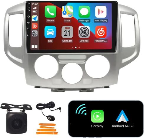 [4G 64G] Android Car Stereo FM Radio Carplay Android Auto Auto 9 "شاشة تعمل باللمس مع مشغل وسائط Headunit مع كاميرا احتياطية لـ NISS AN NV200 2013 2014 2015 2017 2018 2018 in Kuwait